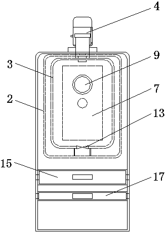 Integrated peanut kernel drying and testa peeling device capable of preventing air suction port from being blocked