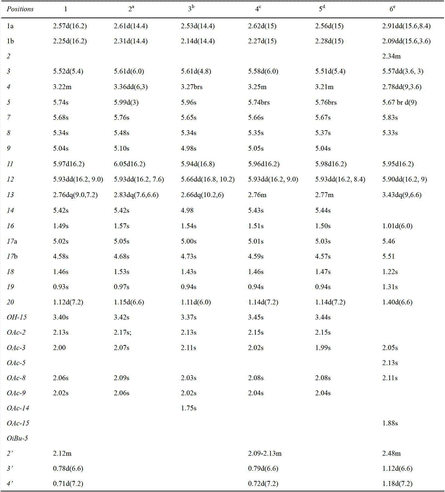 Macrocyclic diterpene compounds in fruits of Euphorbia sororia, and preparation method and use thereof