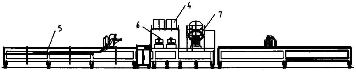 Continuous automatic manufacturing process for T-shaped steel purlin supporting sheet