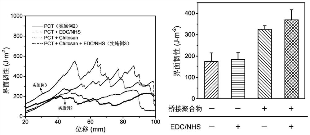 Preparation method of continuous adhesion hydrogel, hydrogel obtained by preparation method and application of hydrogel