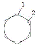 Grinding medium adopting shape of dual-spherical hexagonal prism