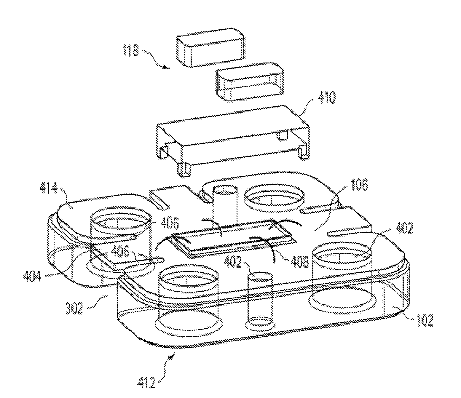 Semiconductor component with chip for the high-frequency range