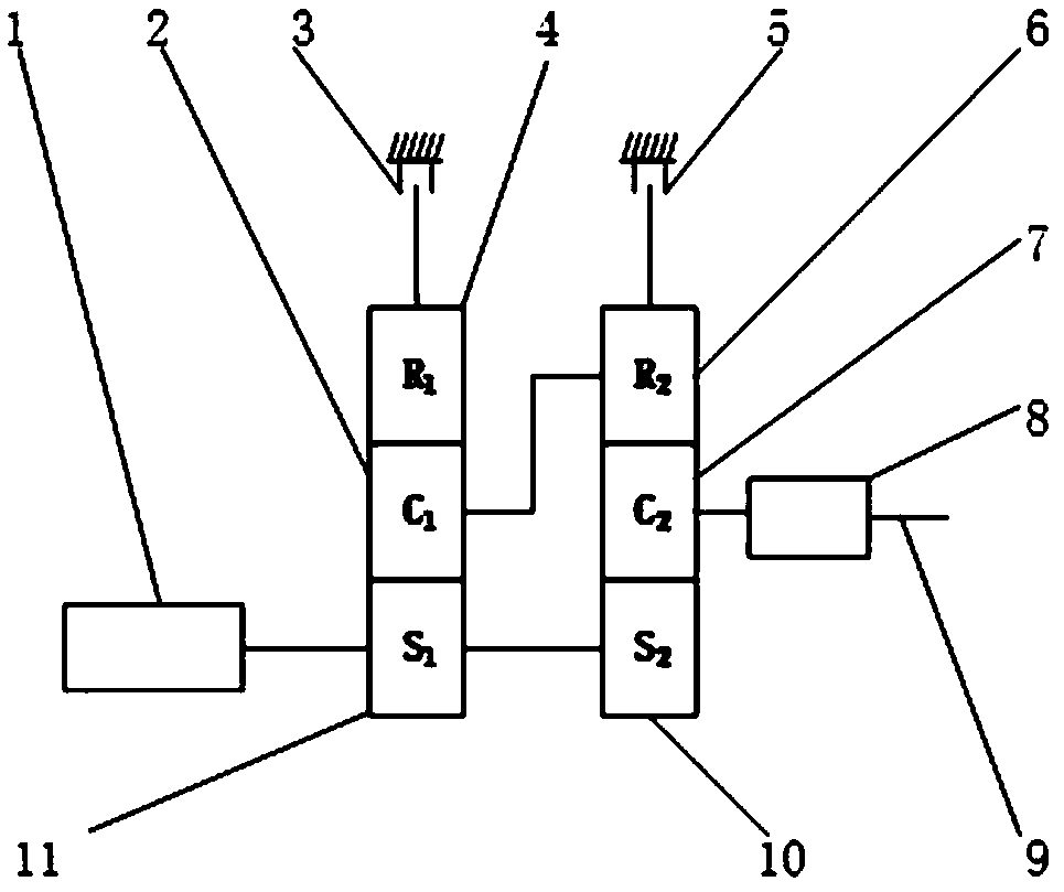 Electric-driving transmission device for electric vehicle and control method