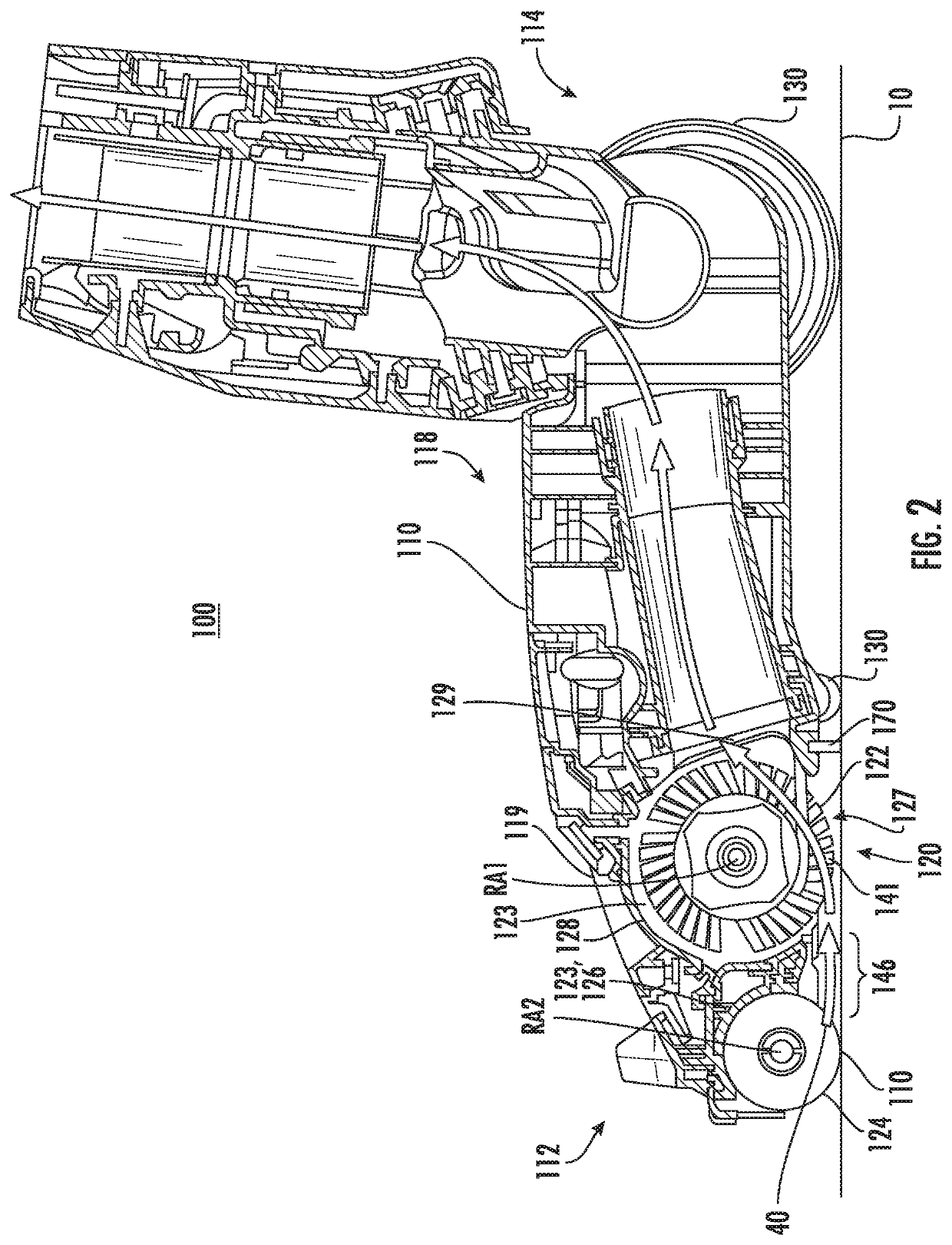 System and method for reducing noise and/or vibration in a cleaning apparatus with combing unit for removing debris