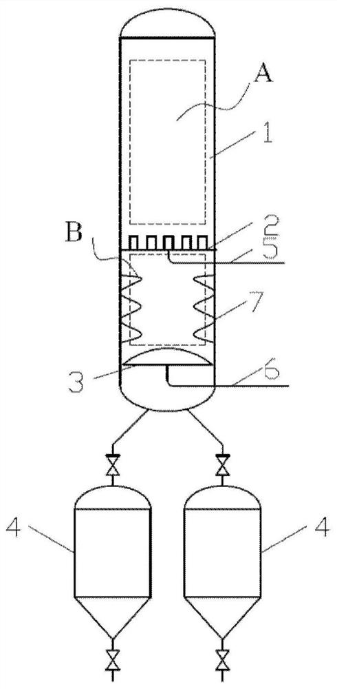 Fluidized bed gasification furnace deslagging method and device