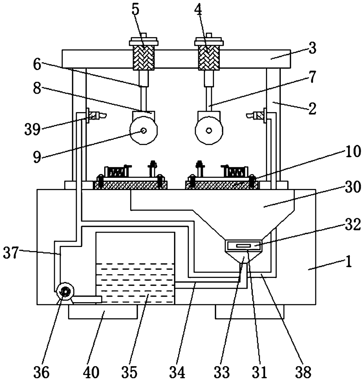 Double-station machine tool for engine bearing shell