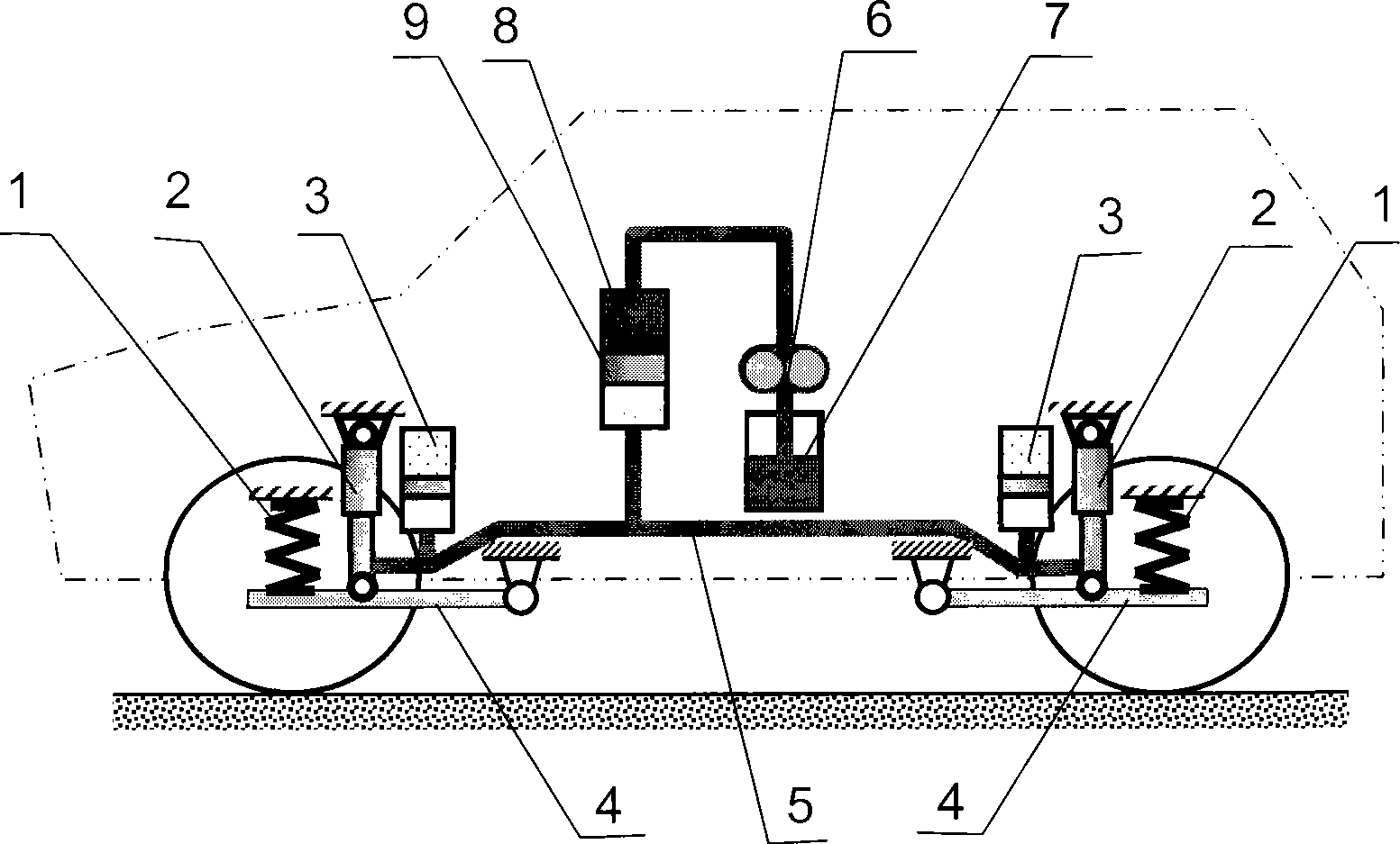 Suspension system of lifting load-bearing impact damper