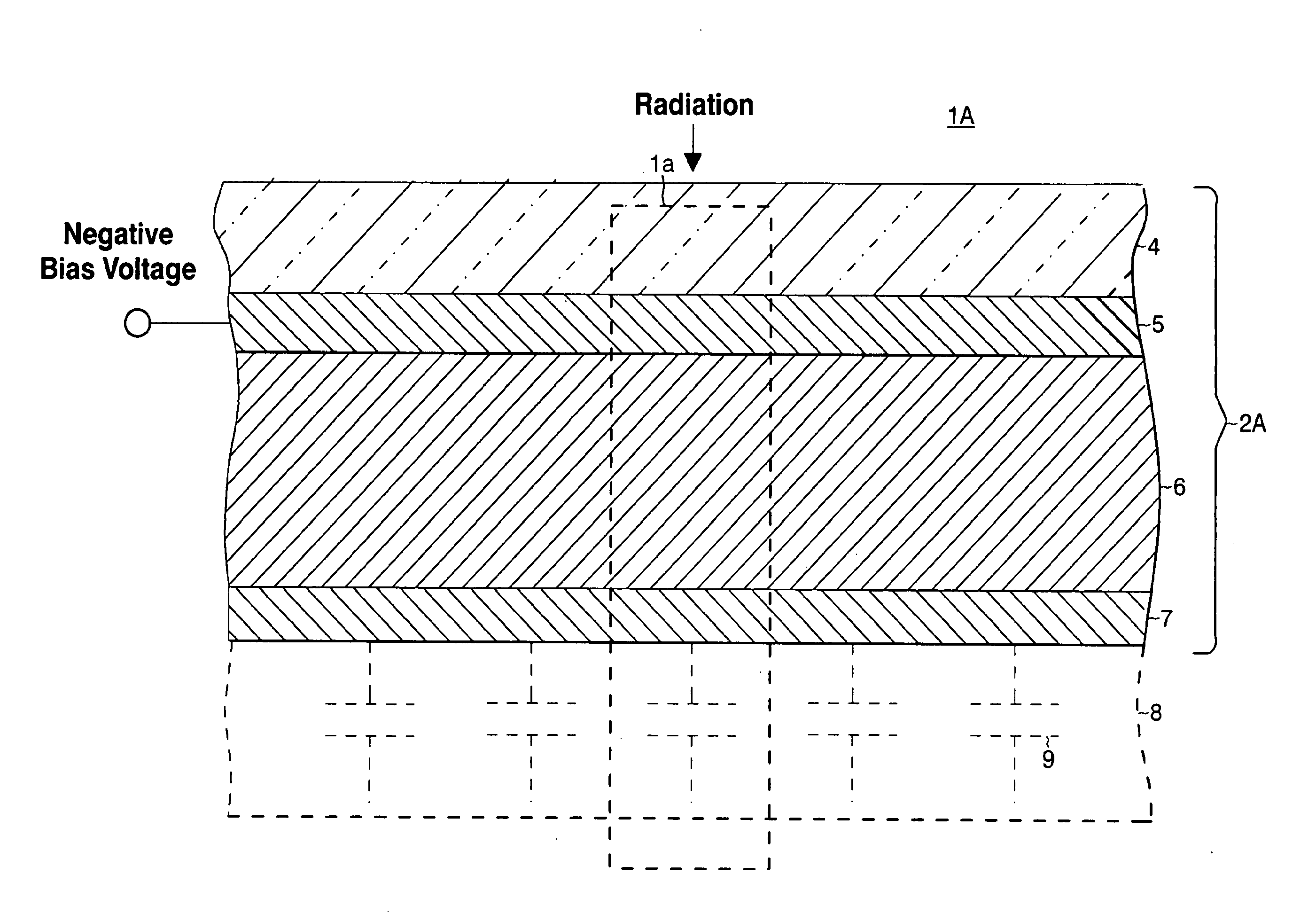 Two-dimensional semiconductor detector having mechanically and electrically joined substrates