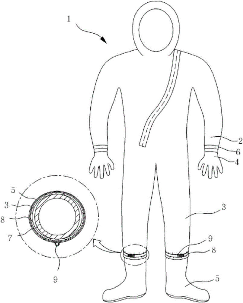 Connecting structures for protective boots for chemical protective clothing