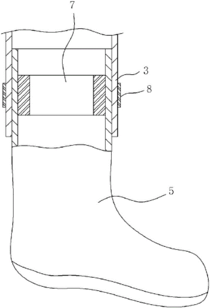 Connecting structures for protective boots for chemical protective clothing