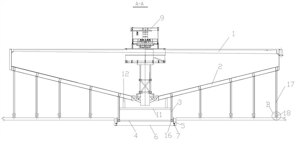 Rail-mounted mobile thickener