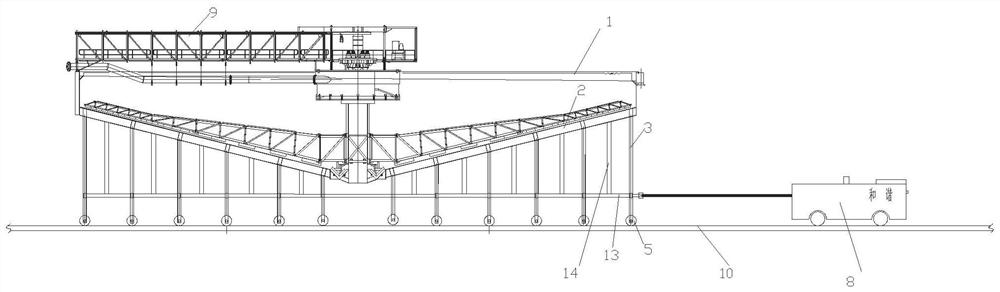 Rail-mounted mobile thickener