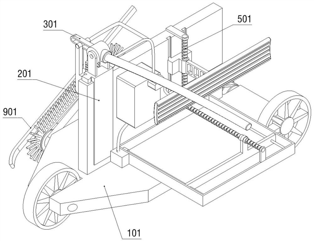 Garden disease and pest control pesticide spraying device with novel structure