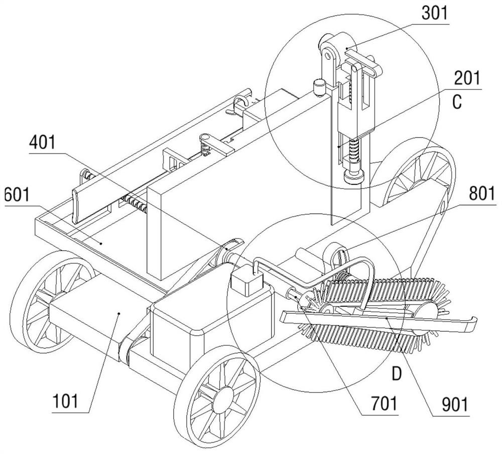 Garden disease and pest control pesticide spraying device with novel structure