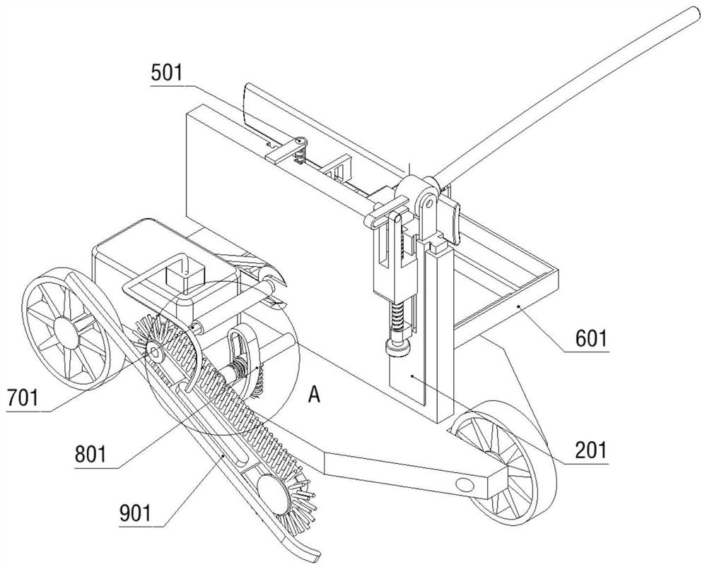 Garden disease and pest control pesticide spraying device with novel structure