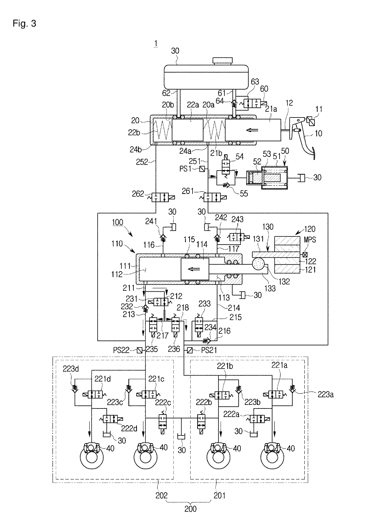 Electronic brake system and method for operating the same