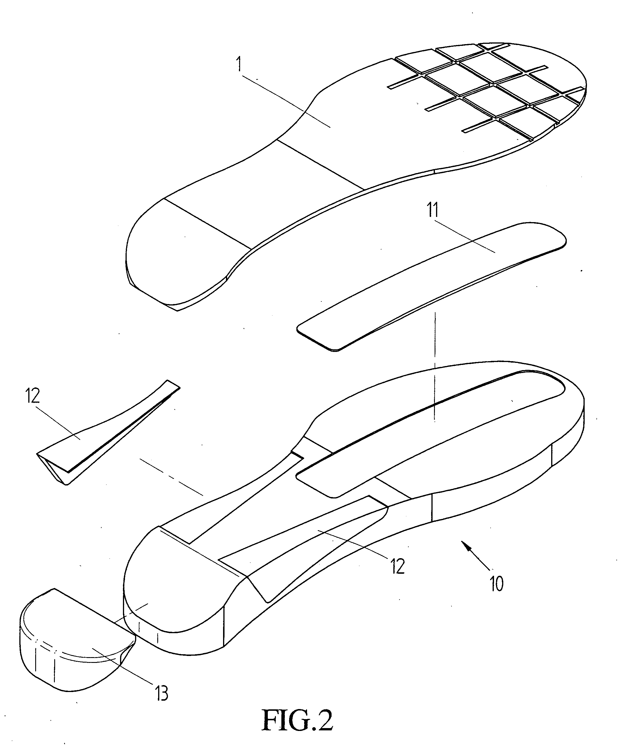 Shoe sole with energy return plate