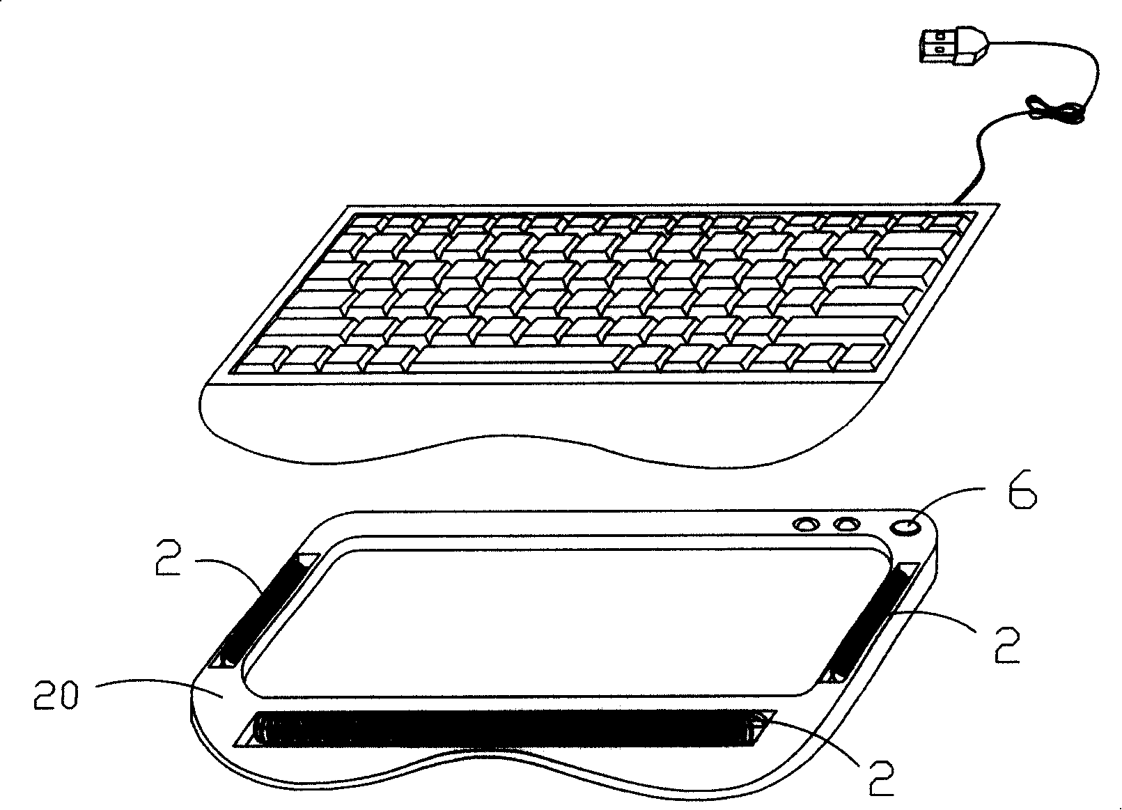 Computer peripheral warming and heating device