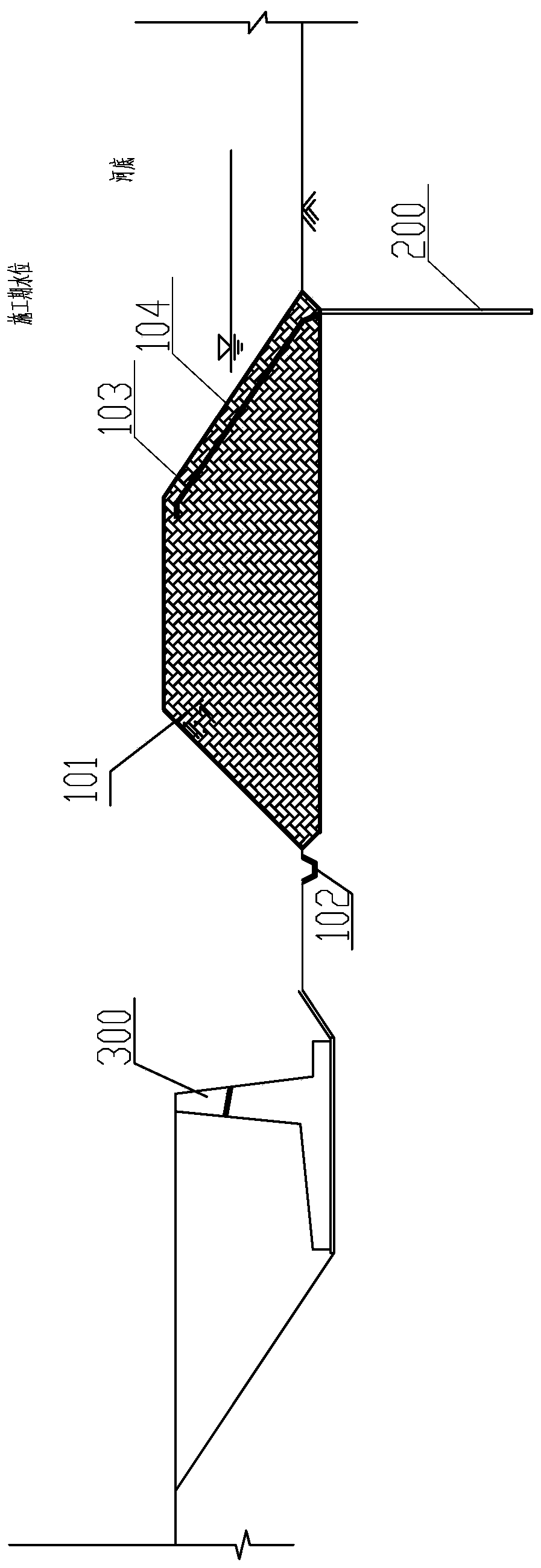 Earth-rock cofferdam foundation anti-seepage curtain and manufacturing method thereof