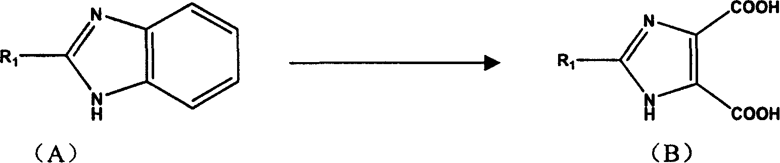 Method for preparing 2-alkyl imidazole 4,5-dicarboxylic acid