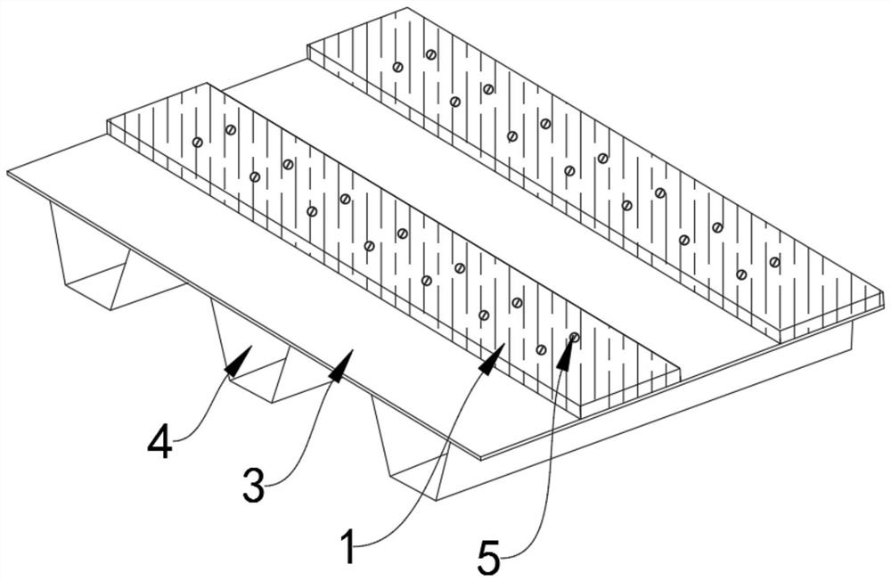 Steel-wood combined bridge deck structure and paving method thereof