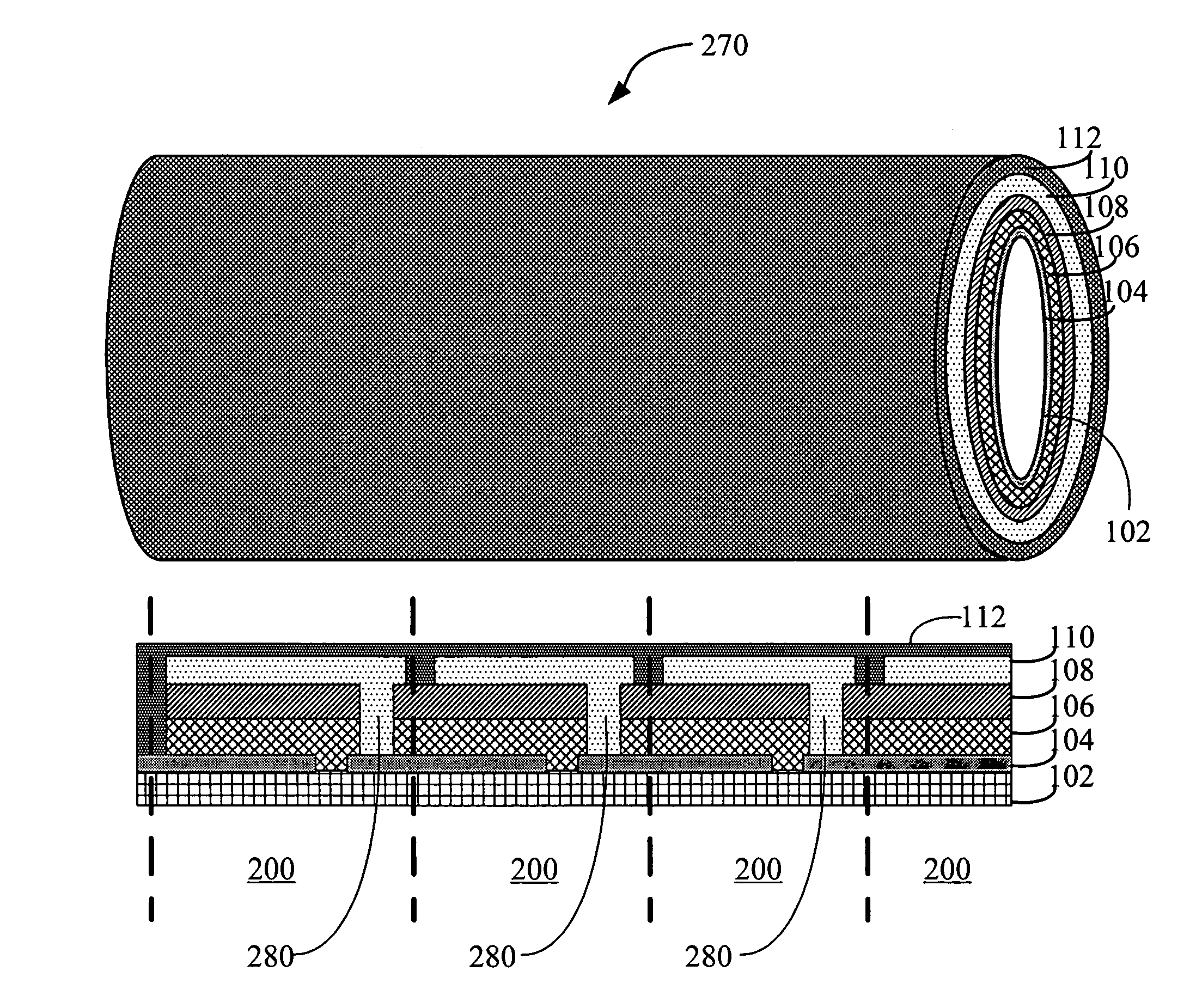 Assemblies of cylindrical solar units with internal spacing