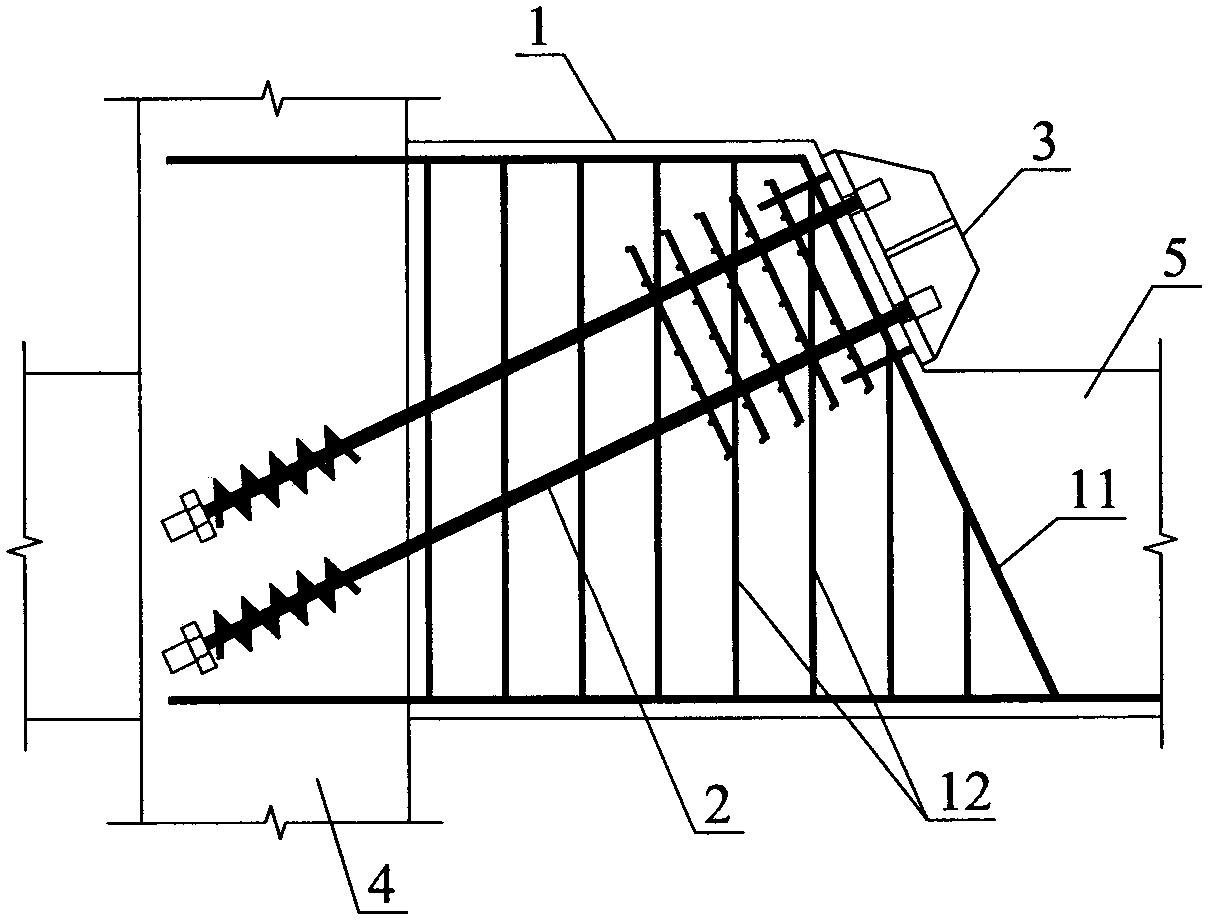 Support pre-stress connection joint of concrete support frame structure