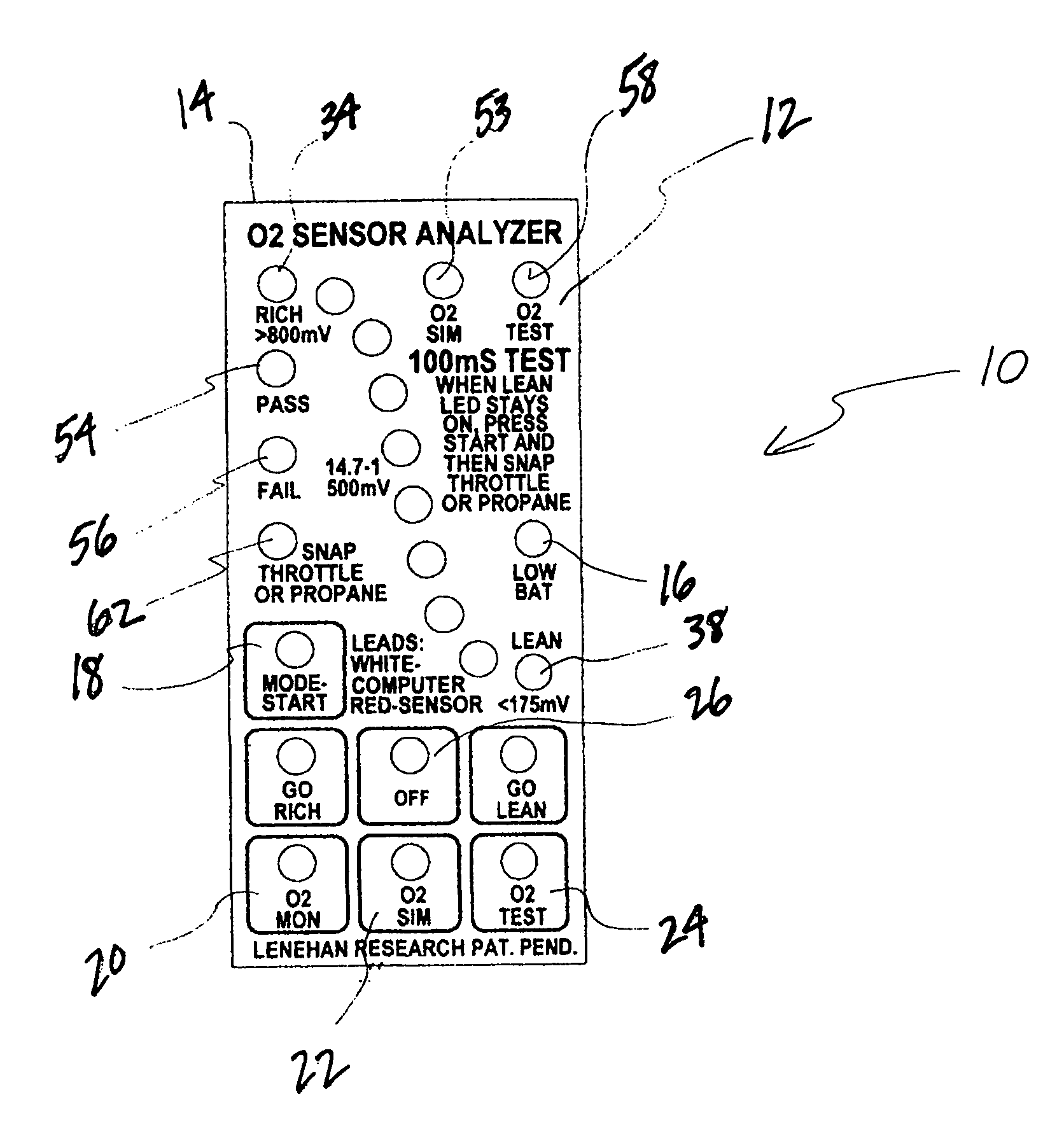 Portable oxygen sensor analyzer