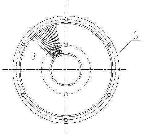 A distribution acceleration disk device for a two-stage pusher centrifuge