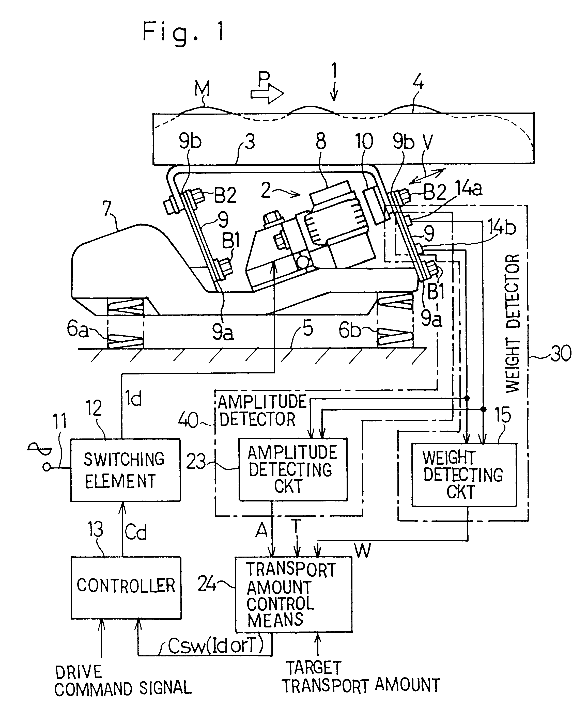 Vibrating transport apparatus and method of detecting vibration characteristic