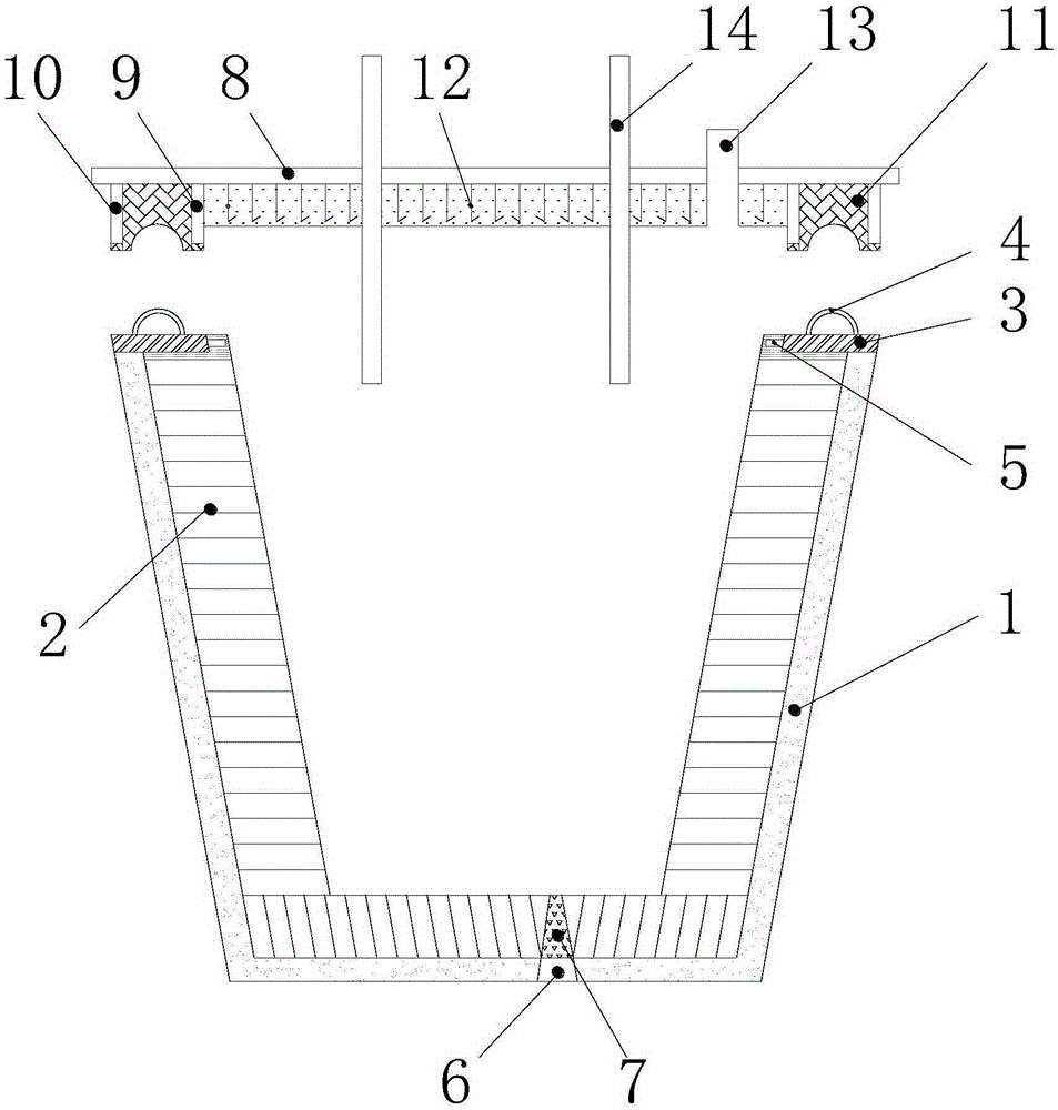 Ladle furnace (LF) refining steel ladle sealing device and use method thereof