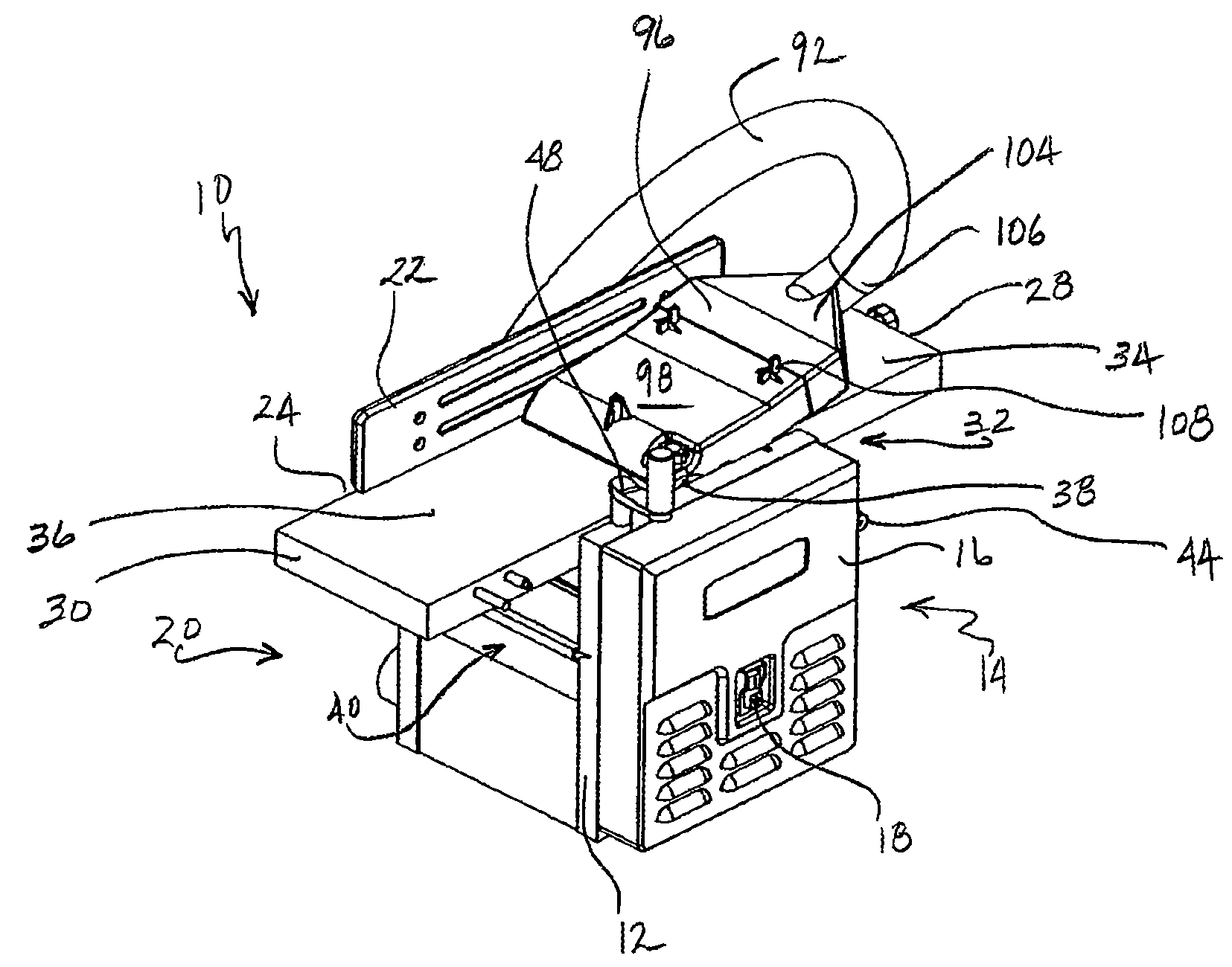 Jointer/planer with internal sawdust collection system