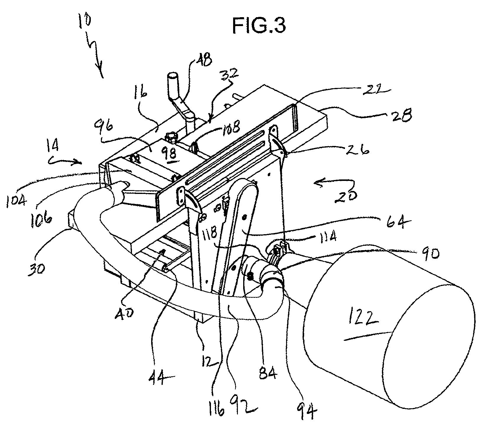 Jointer/planer with internal sawdust collection system