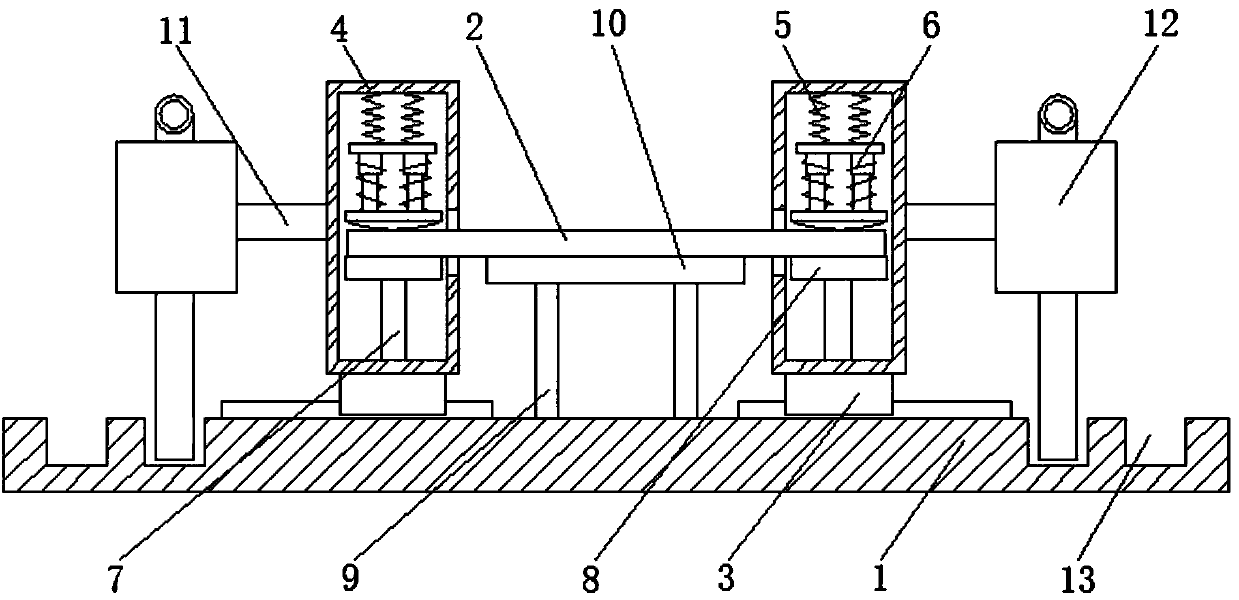 Fixing device for automobile glass cutting