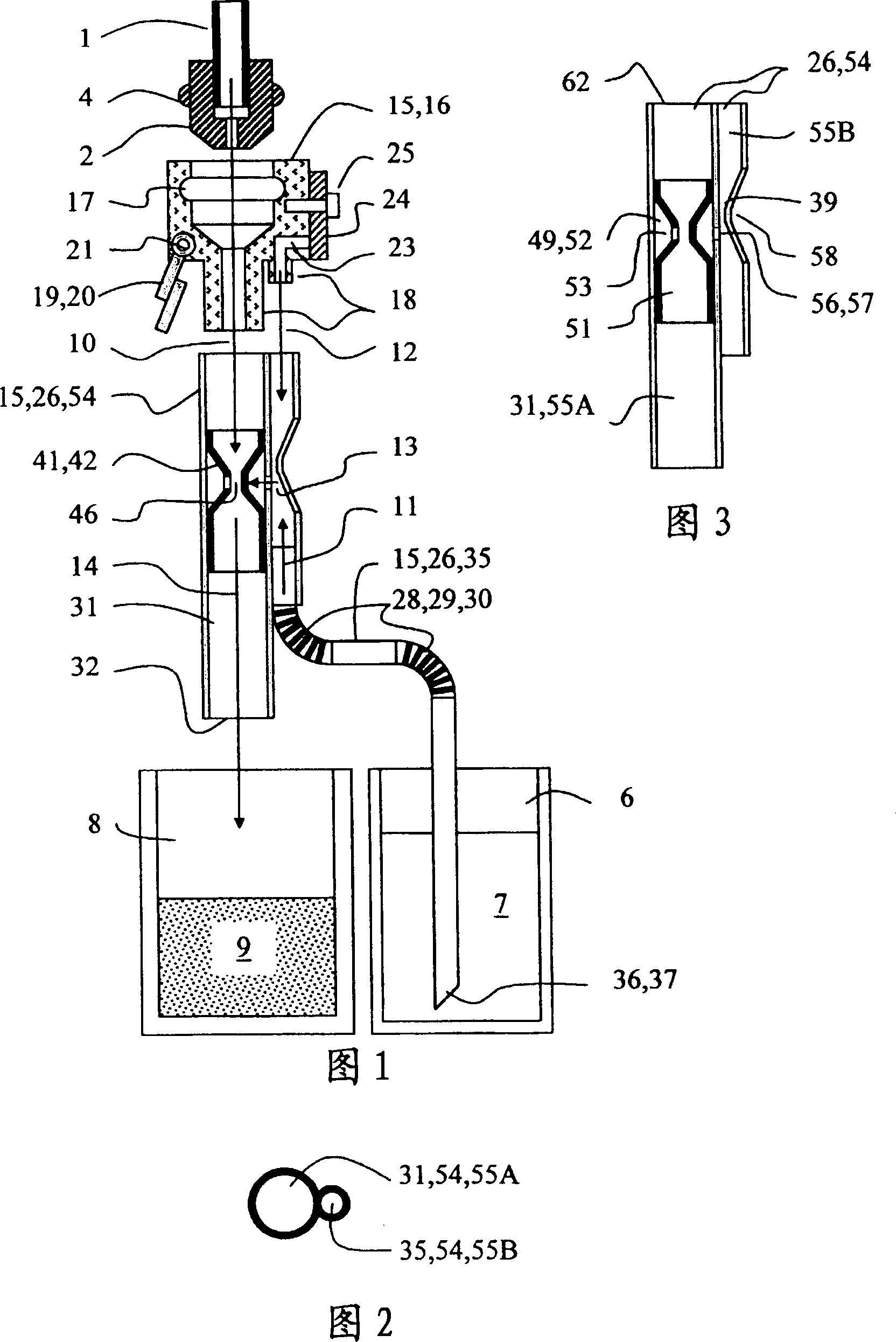 Device for foaming milk, comprising external suction equipment