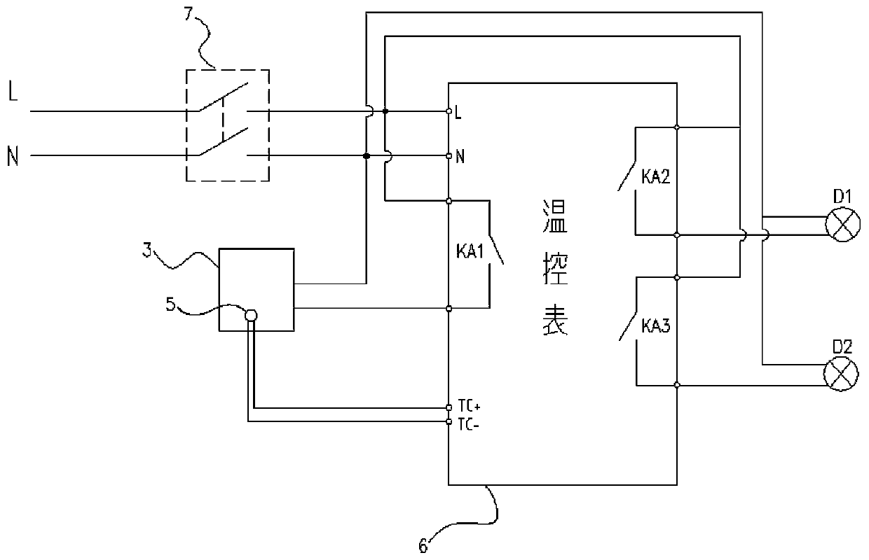 Temperature control device for hot melting encapsulation of wiper motor