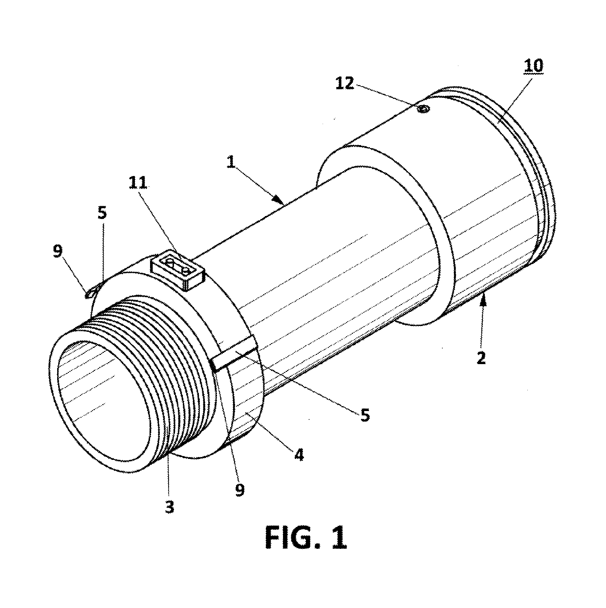 Connection device for pipe elements