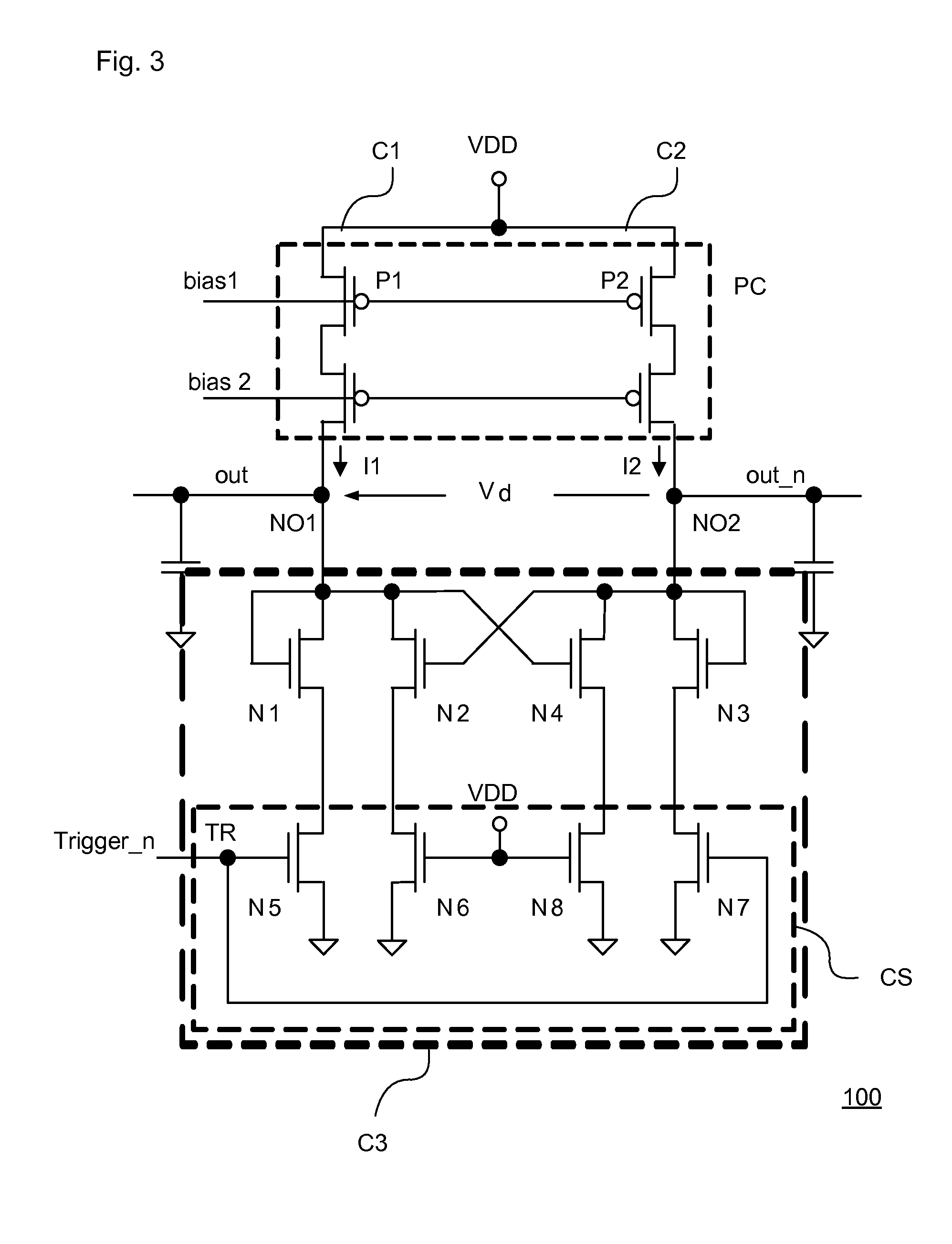 Identification circuit and method for generating an identification bit using physical unclonable functions