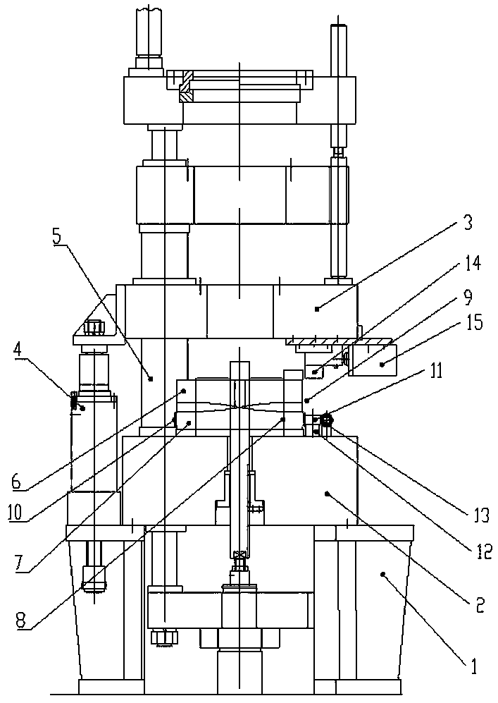 Spiral height adjusting mechanism for hydraulic machine and machining process thereof