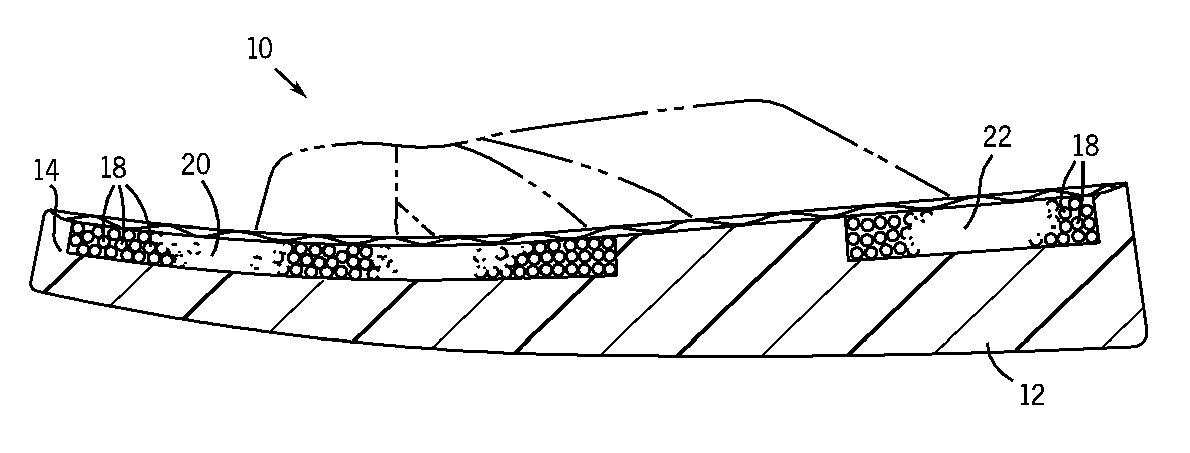 Shoe sole comfort and support system containing blends of loose fill material