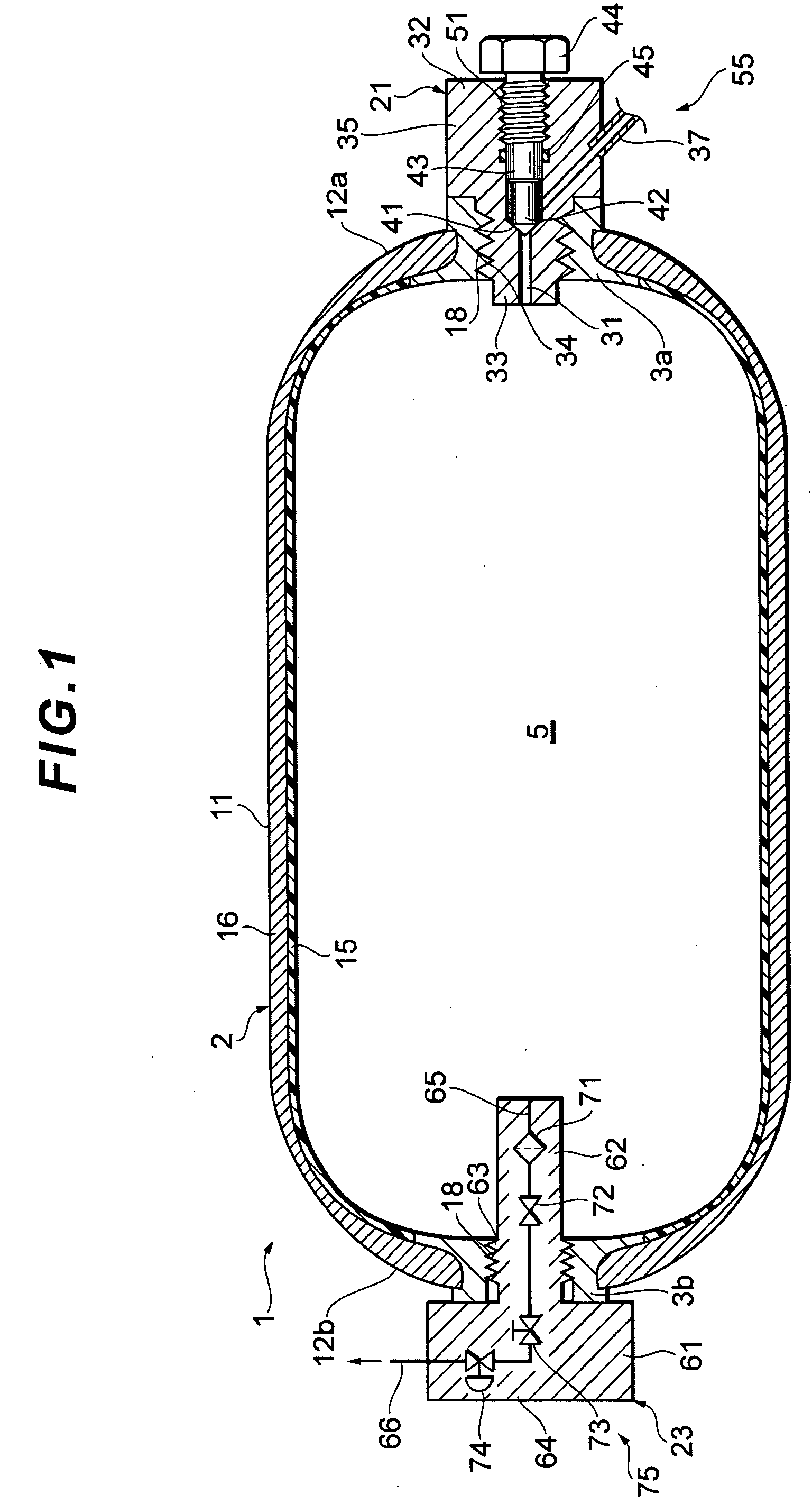 High-pressure tank