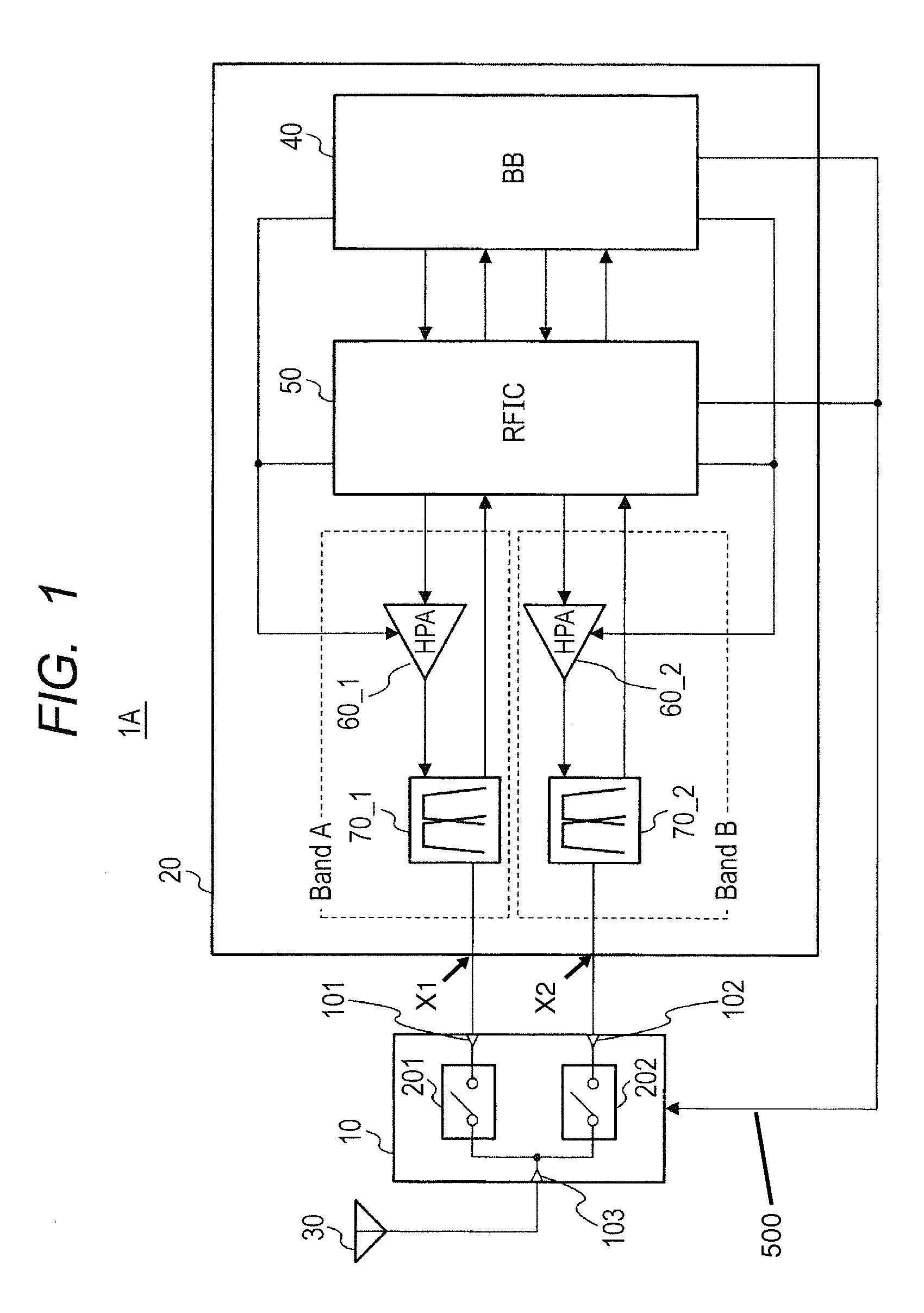 Attenuating antenna switch and communication device