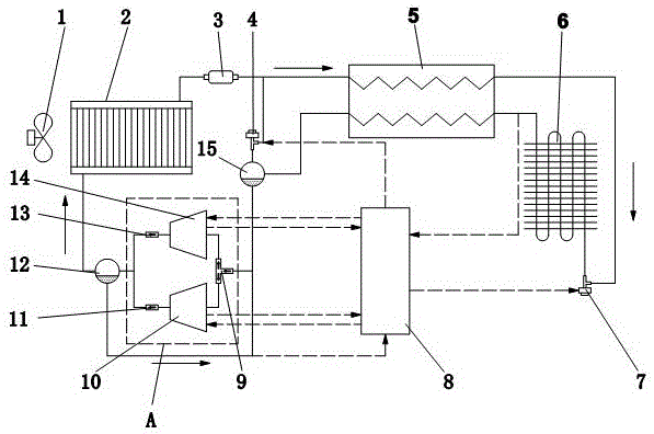 A dual-machine rapid cooling low-temperature refrigeration system and method