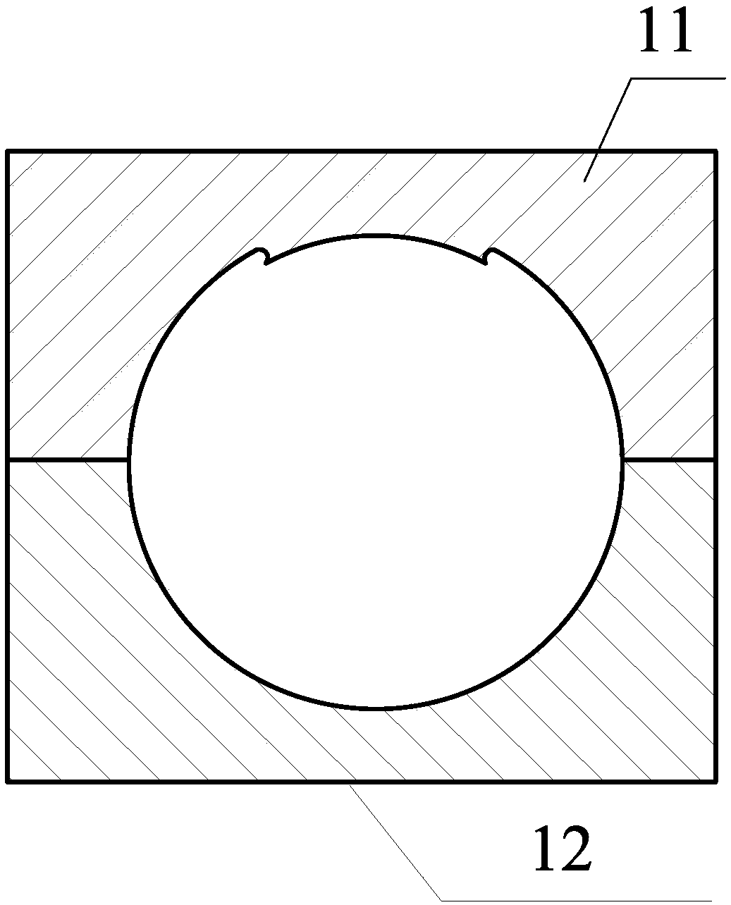 C-shaped-cross-section composite bistable-state shell structure and forming mold