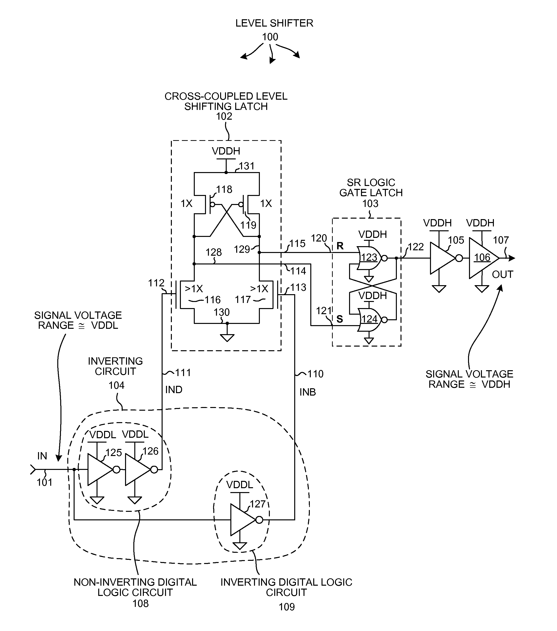 Level shifter having low duty cycle distortion