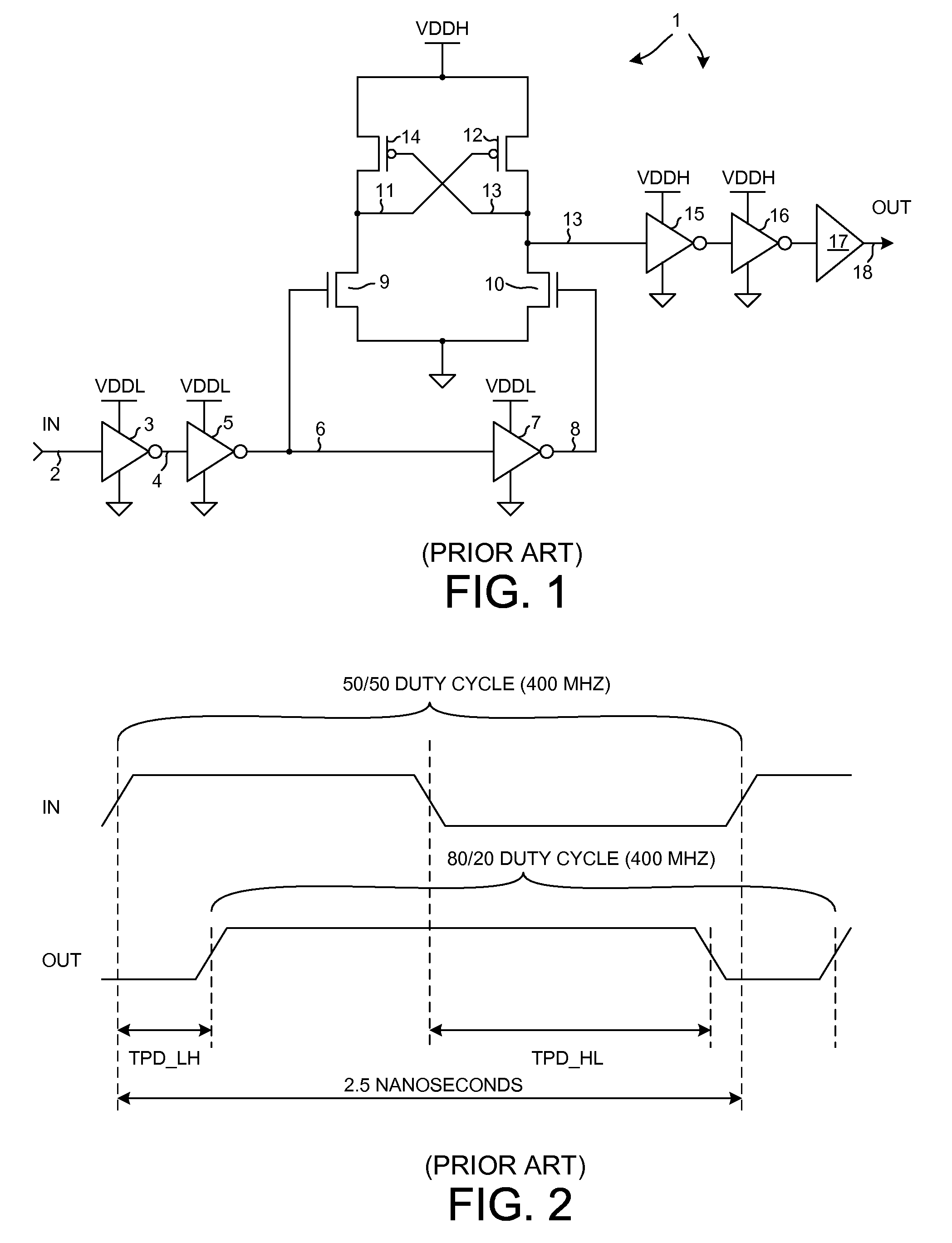 Level shifter having low duty cycle distortion