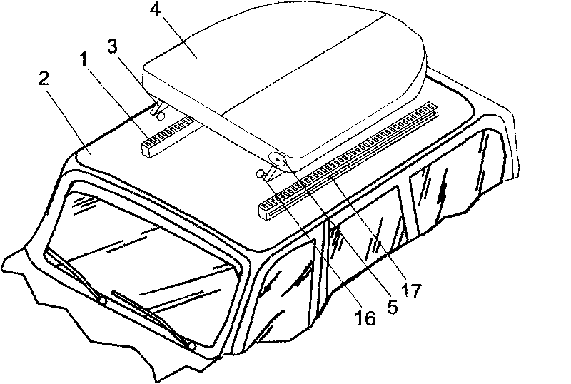Sliding automobile luggage rack/case