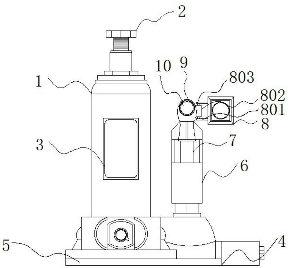 High-stability jack with oil-return speed multistage adjusting mechanism