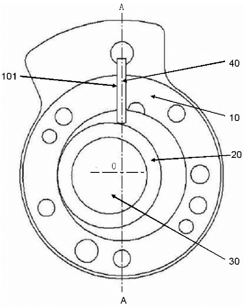 Rolling rotor compressor oblique vane groove structure