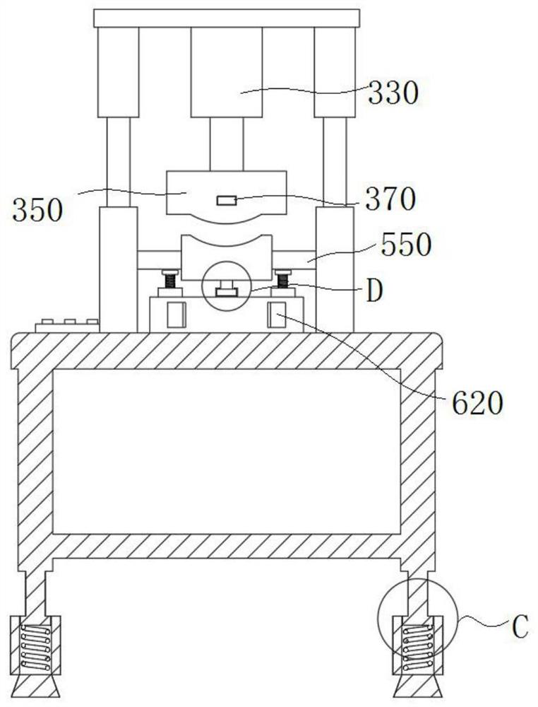 Hot pressing and cooling forming device for VR helmet manufacturing